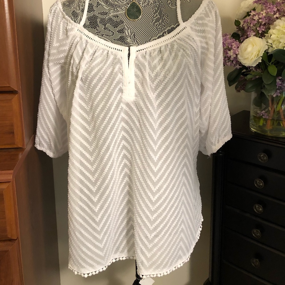 White off the shoulder blouse